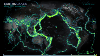 A Luminescent Map of the World's Earthquakes Since 1898